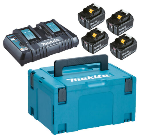 MAKITA (197626-8) POWERPACK 4x 5,0Ah/18V + DUBBELE SNELLADER