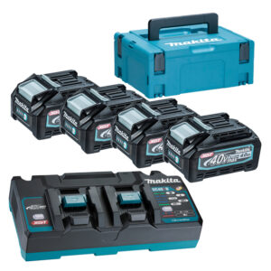 MAKITA (191U28-6) XGT POWERPACK 4x 4,0Ah/40V + DUBBELE SNELLADER